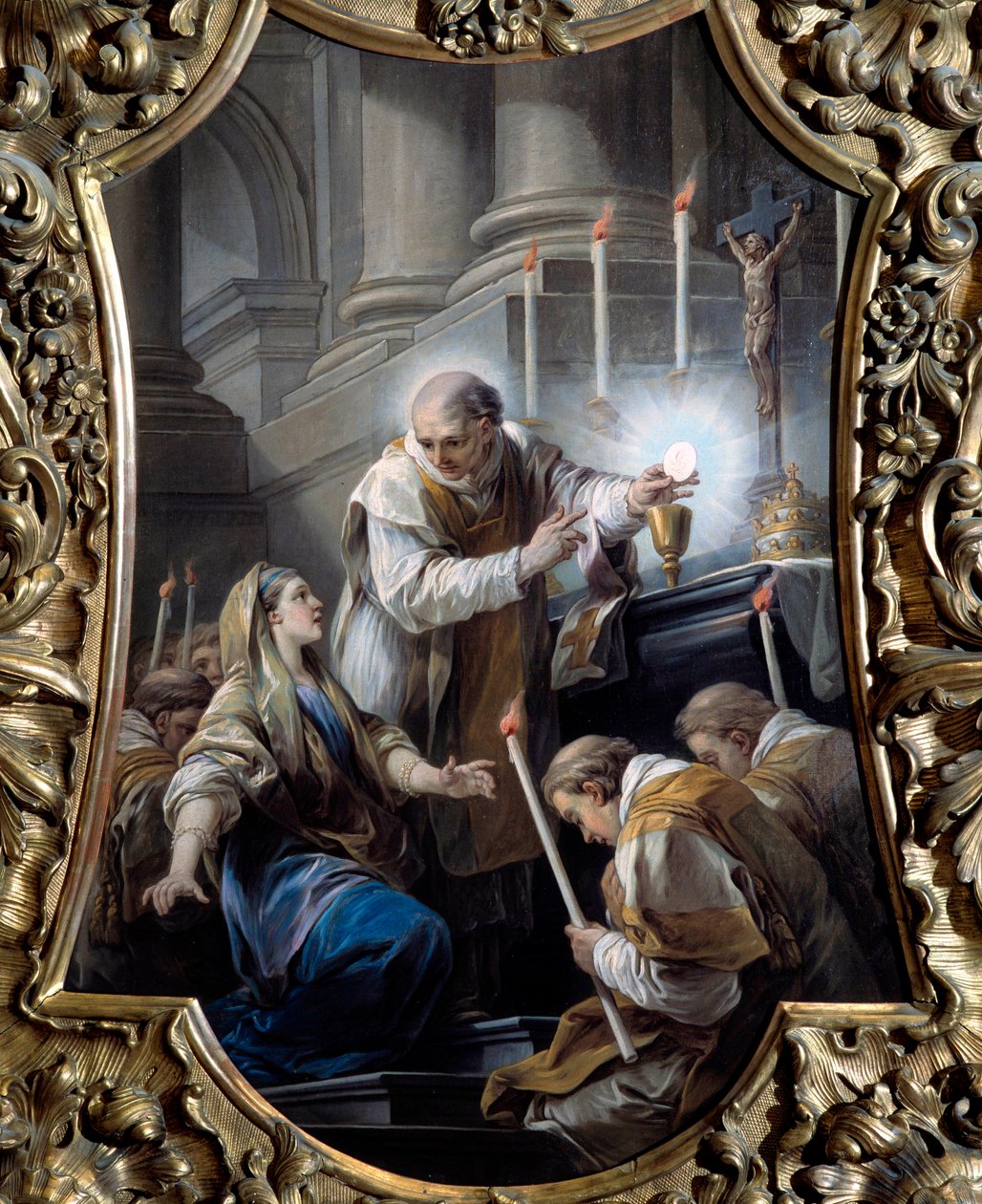 Das Wunder der Hostie. Gemälde von Carle van Loo (1705-1765) 18. Jahrhundert. Lyon, Musée des Beaux-Arts von Carle van Loo