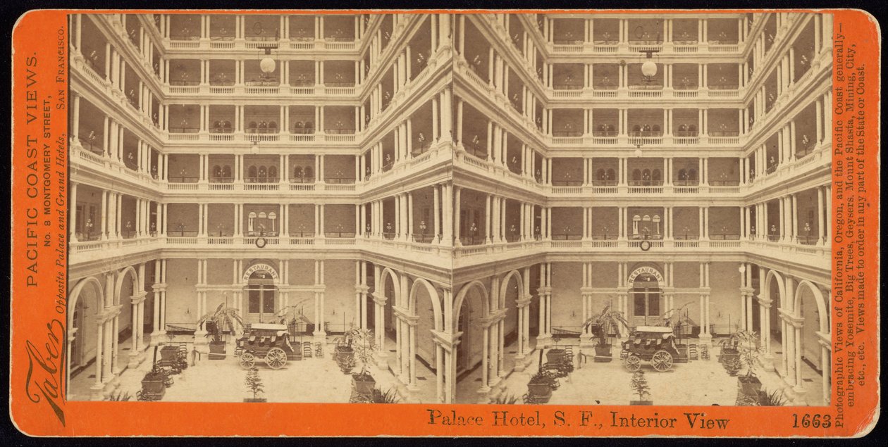 Palace Hotel, S.F., Innenansicht von Carleton E. Watkins