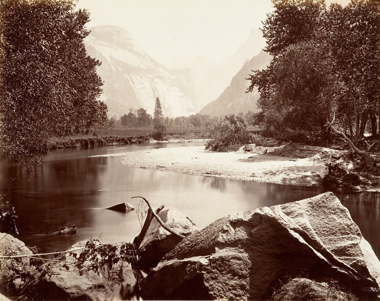 Die Kuppeln, Yosemite von Carleton E. Watkins.