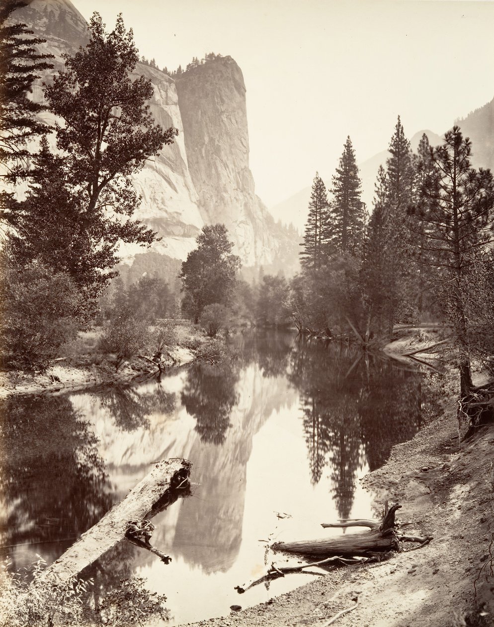 Washington Tower, Yosemite, ca. 1872, gedruckt ca. 1876 von Carleton E. Watkins.