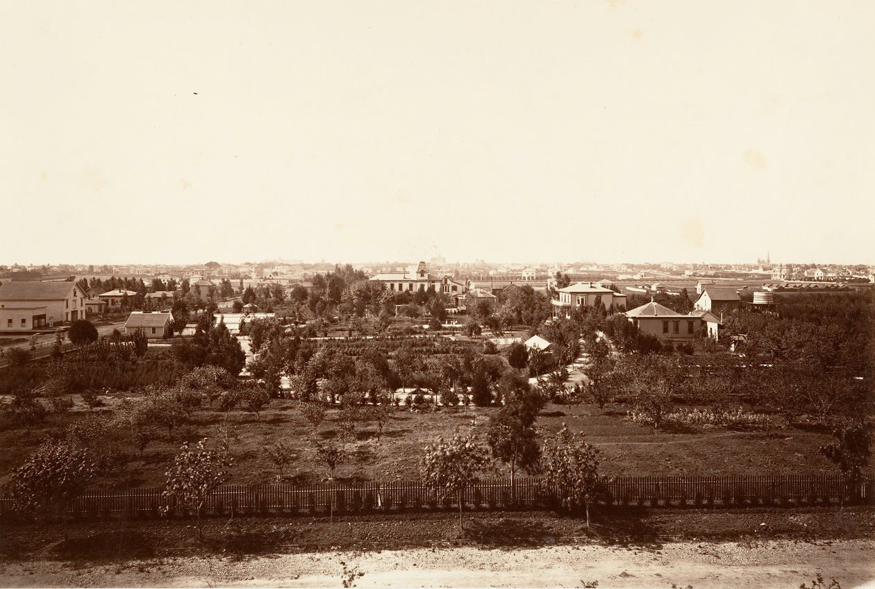 Oakland, von der Militärakademie, 1864, gedruckt ca. 1876 von Carleton Emmons Watkins