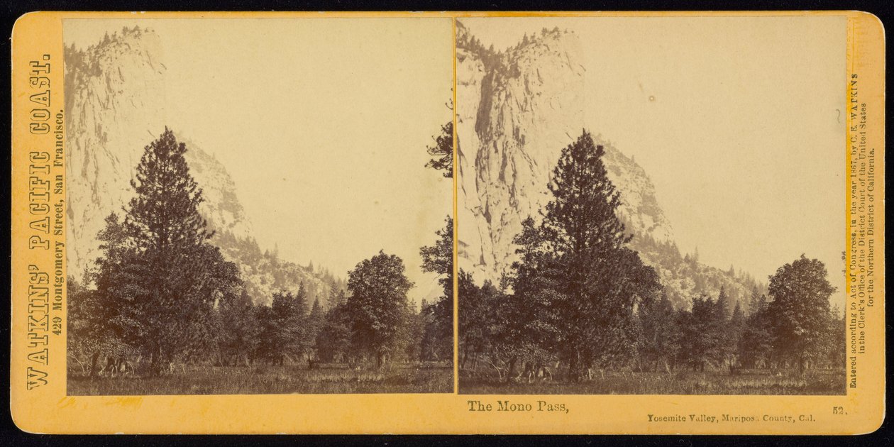 Der Mono Pass, Yosemite-Tal, Mariposa County, Kalifornien von Carleton Watkins