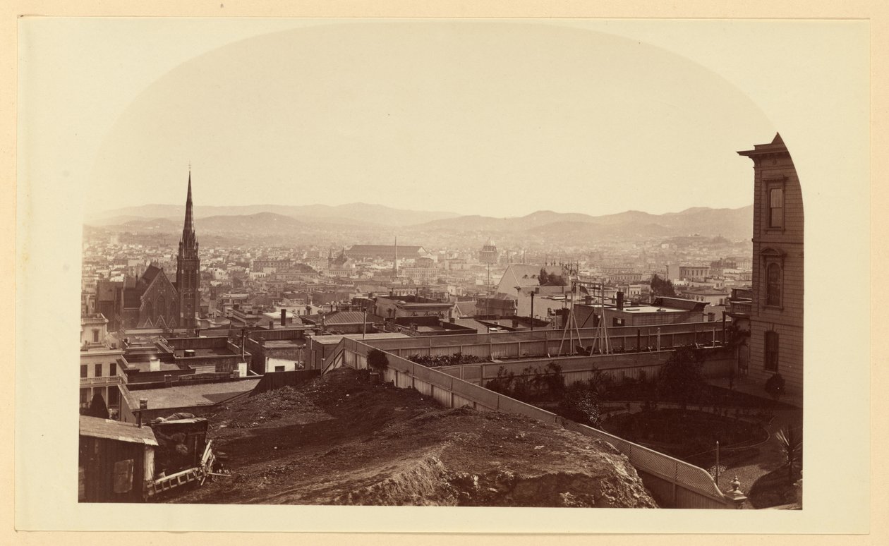 Blick von der Residenz von Herrn Crocker, Cal St. Hill, Blick nach Südosten von Carleton Watkins