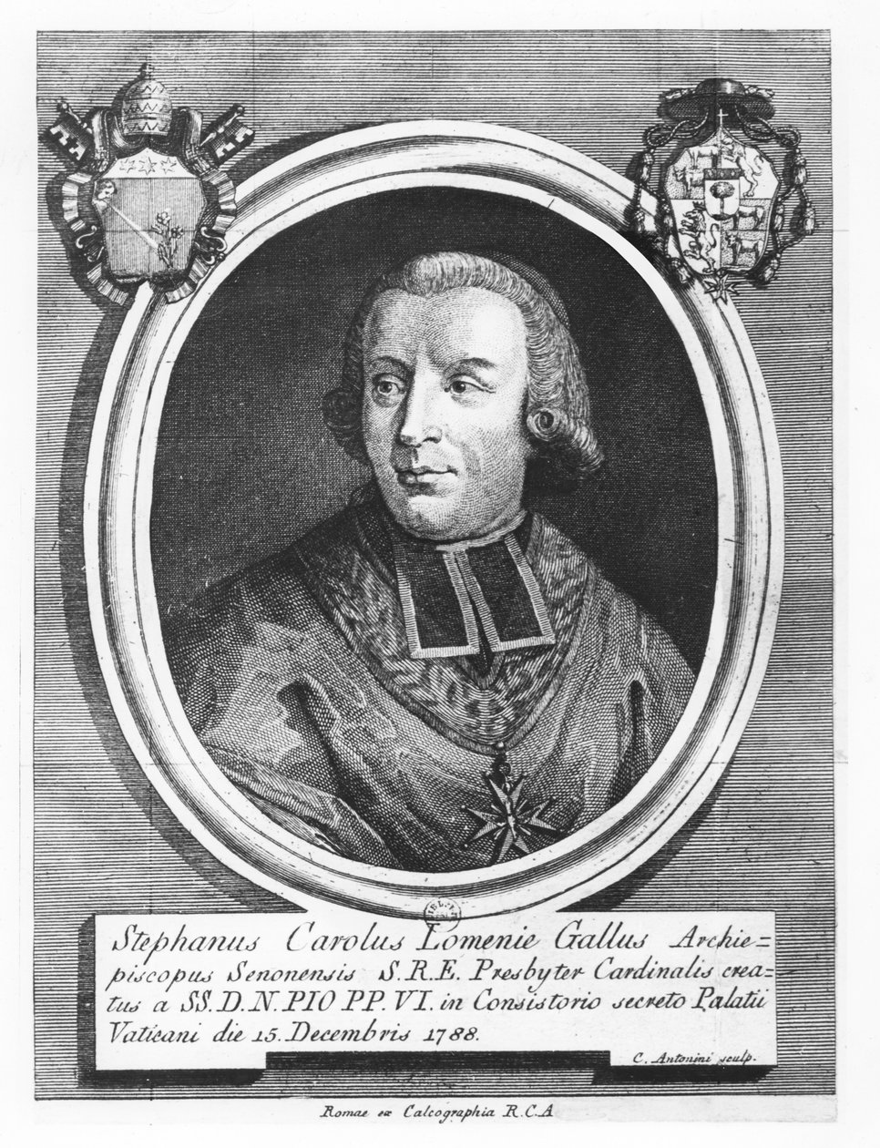 Étienne-Charles de Loménie de Brienne von Carlo Antonini