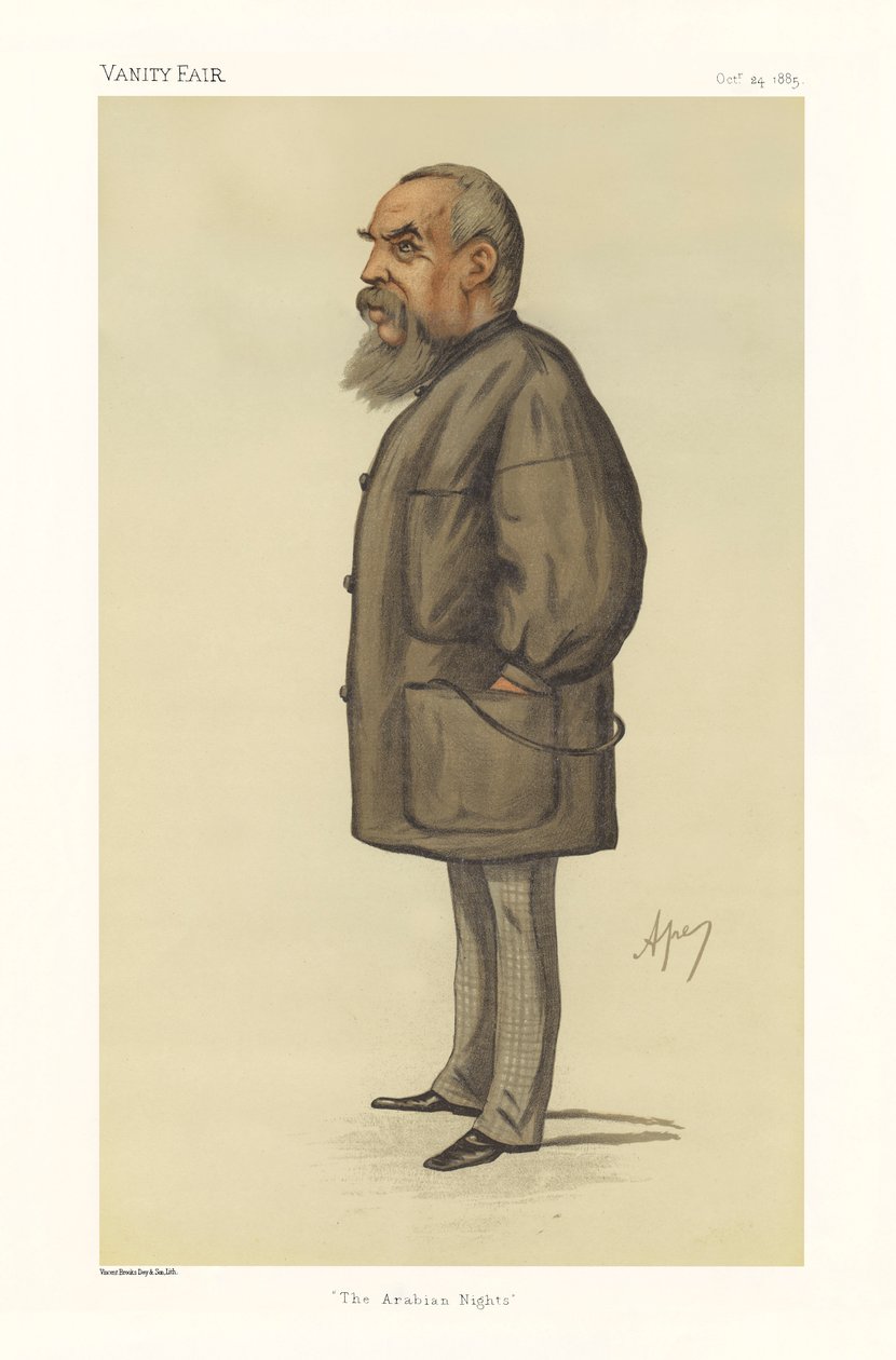Kapitän Richard Francis Burton - Porträt stehend von Carlo (1839 89) Pellegrini