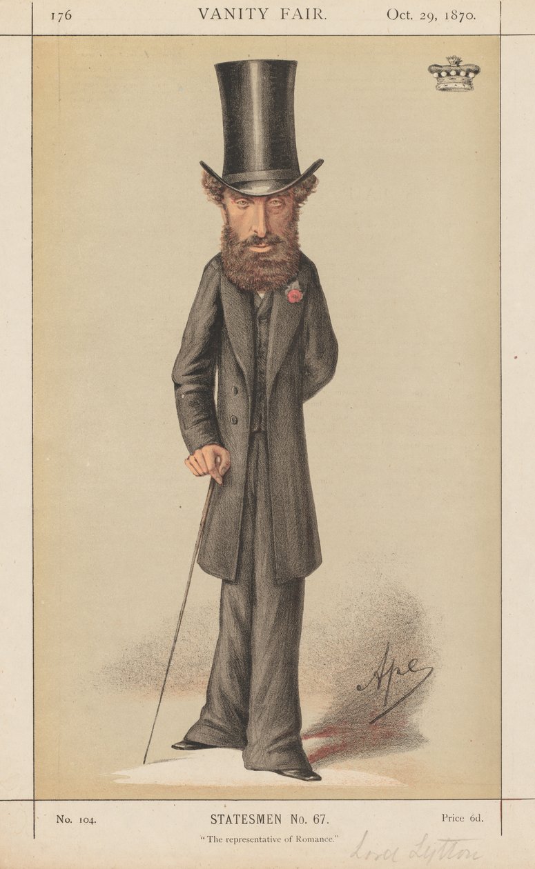 Vanity Fair: Staatsmänner Nr. 67 Der Vertreter der Romantik, 1870 von Carlo