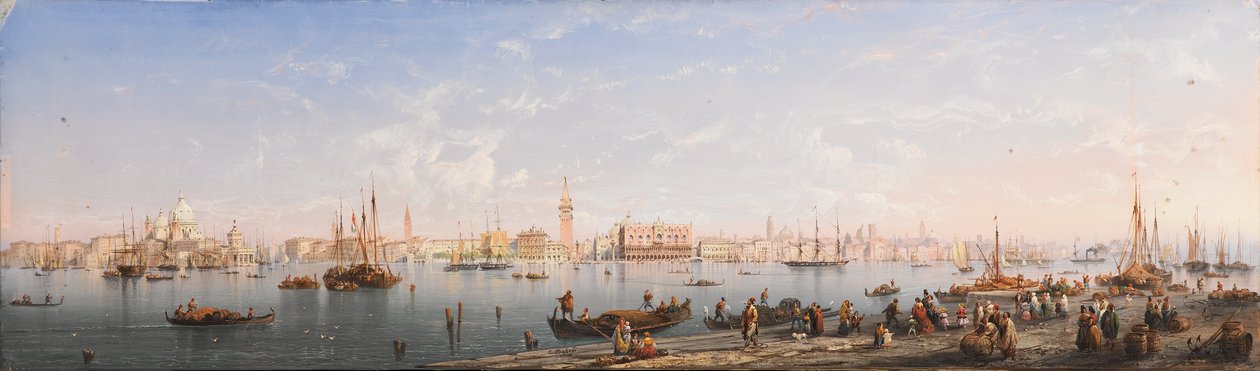 Panoramablick auf Venedig von Carlo Bossoli