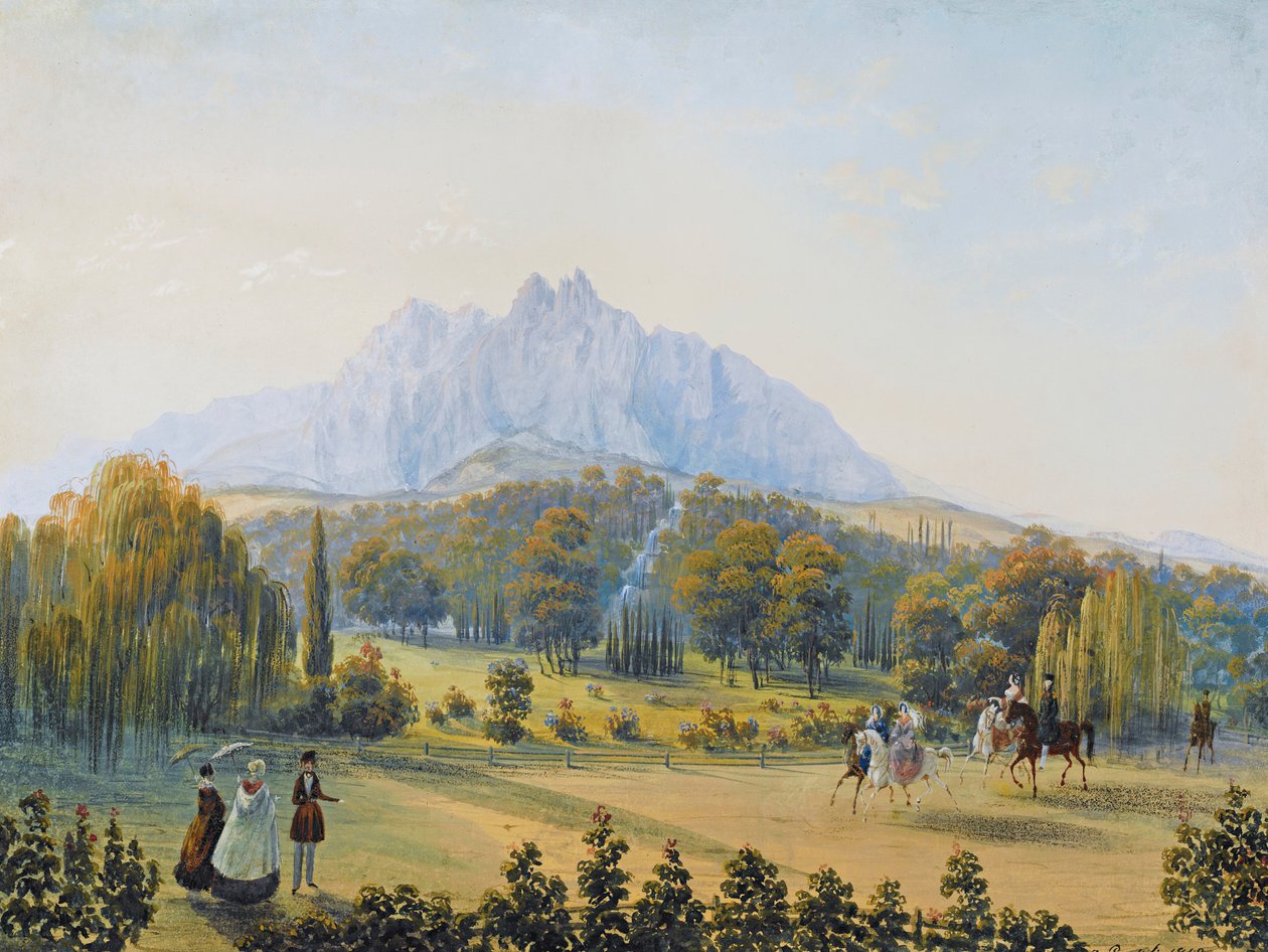 Ansicht von Miskhor auf der Krim, 1841-1842 von Carlo Bossoli