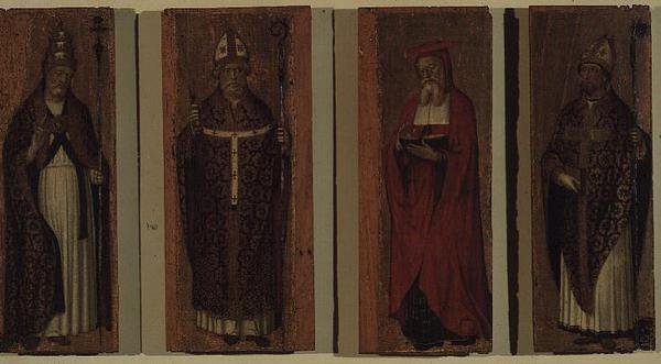 St. Gregor, St. Ambrosius, St. Augustinus, St. Hieronymus von Carlo Braccesco