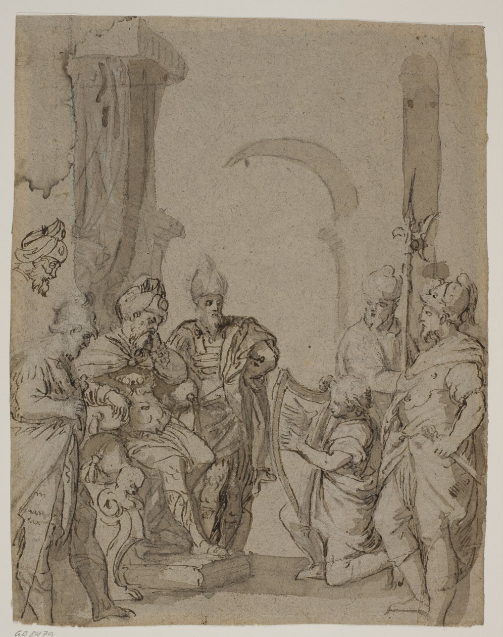 David spielt die Harfe für König Saul von Carlo Caliari