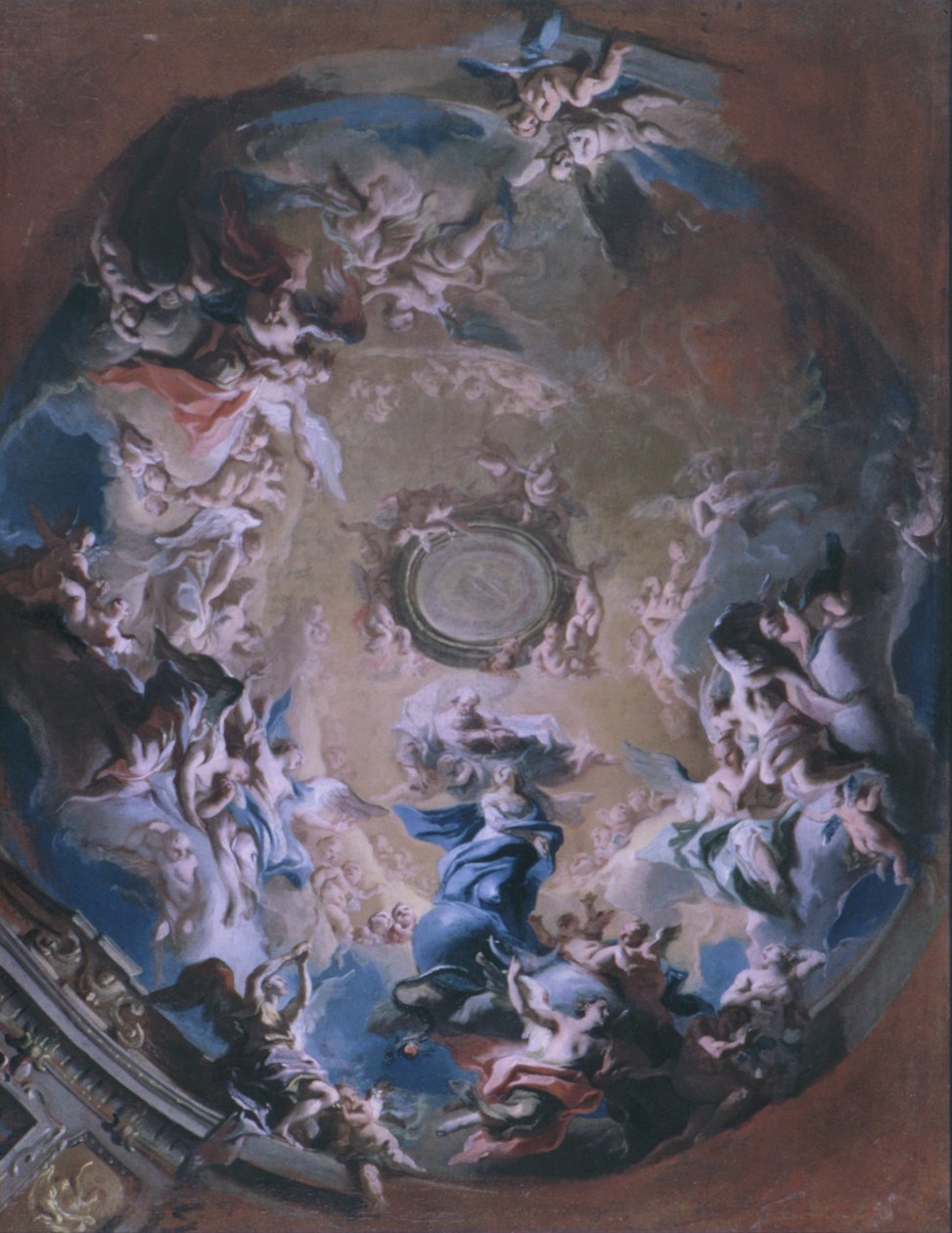 Gottvater empfängt die Madonna der Unbefleckten Empfängnis von Carlo Carlone
