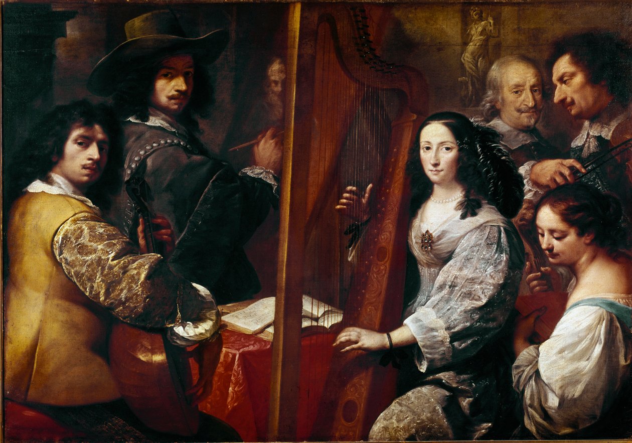Die Familie des Malers. Gemälde von Carlo Francesco Nuvolone (ca. 1609-1662) 17. Jahrhundert von Carlo Francesco Nuvolone