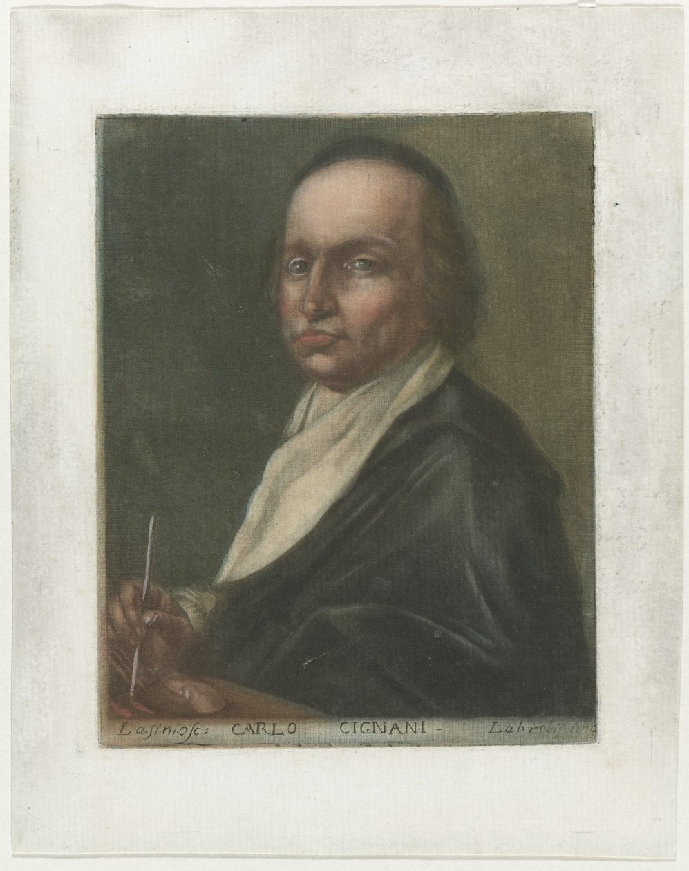 Porträt des Künstlers Carlo Cignani von Carlo Lasinio