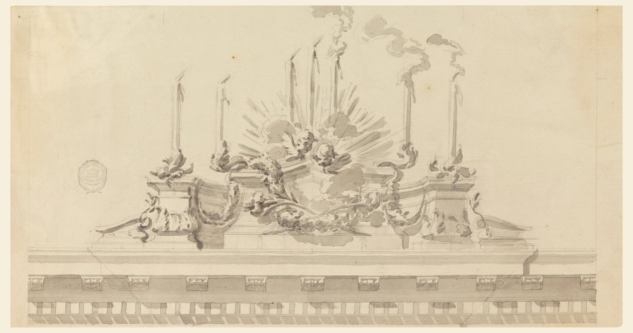 Design für die Dekoration einer Zeremonie von Carlo Marchionni