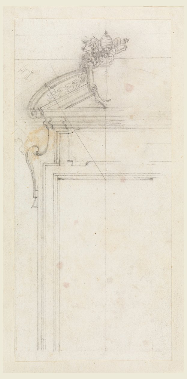 Entwurf für eine Türverkleidung, 1725–50 von Carlo Marchionni