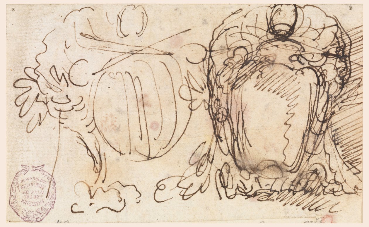 Zwei Wappenschilder für das Wappen von Papst Benedikt XIV. von Carlo Marchionni