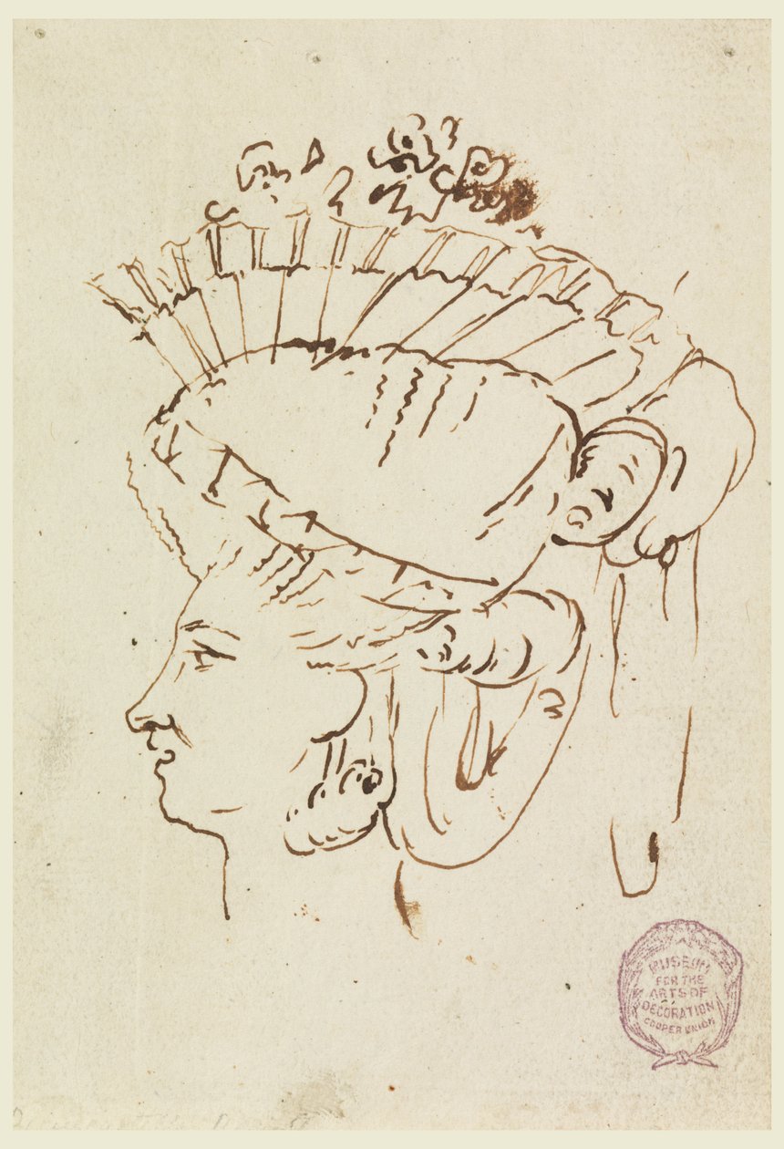 Kopf einer Frau mit Hut von Carlo Marchionni