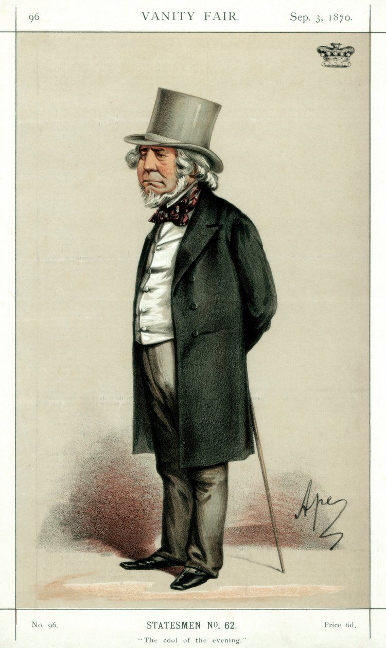 Die Kühle des Abends, Lord Houghton, englischer Dichter und Politiker, 1870 von Carlo Pellegrini