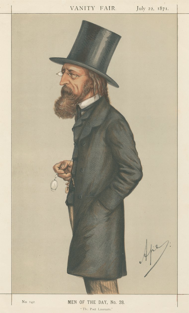 Der Dichterpreisträger, Lord A. Tennyson (Vanity Fair Serie) von Carlo Pellegrini