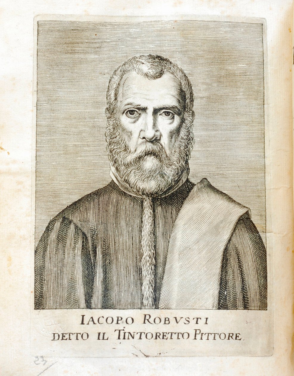 Porträt von Jacopo Robusti genannt Tintoretto (1518-1594) von Carlo Ridolfi