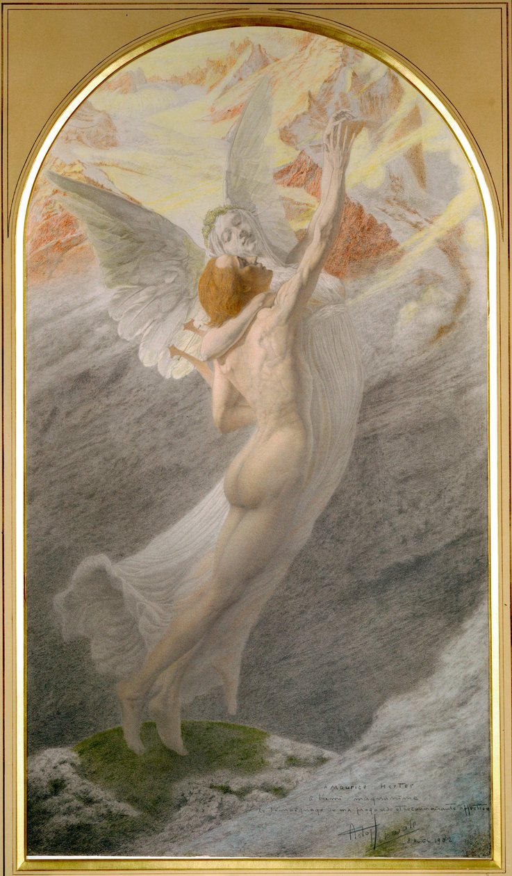 Die Hochzeit des Dichters und der Muse oder das Ideal von Carlos Schwabe