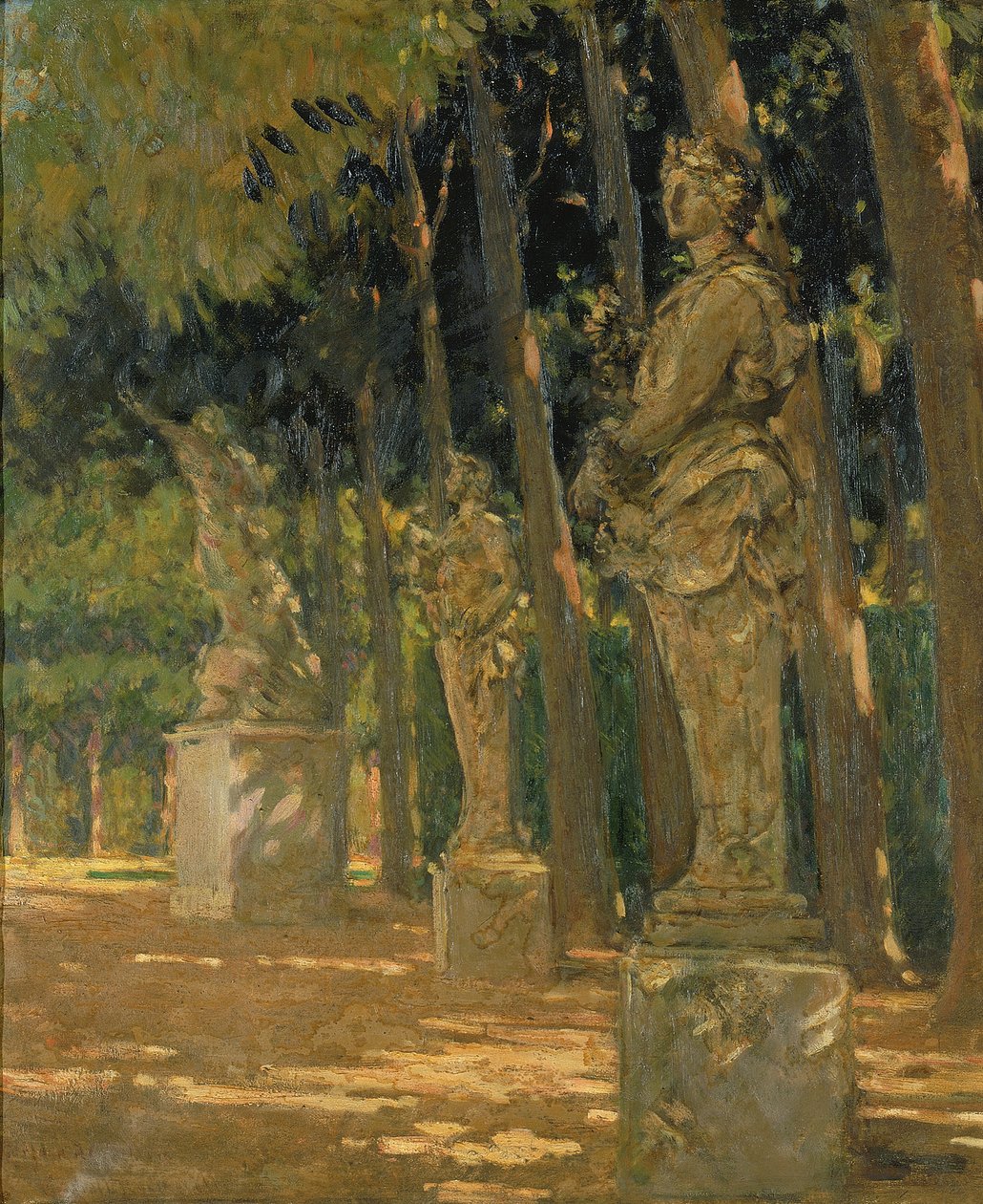 Kreuzung am Ende des Tapis Vert, Versailles, 1913 von Carroll Beckwith