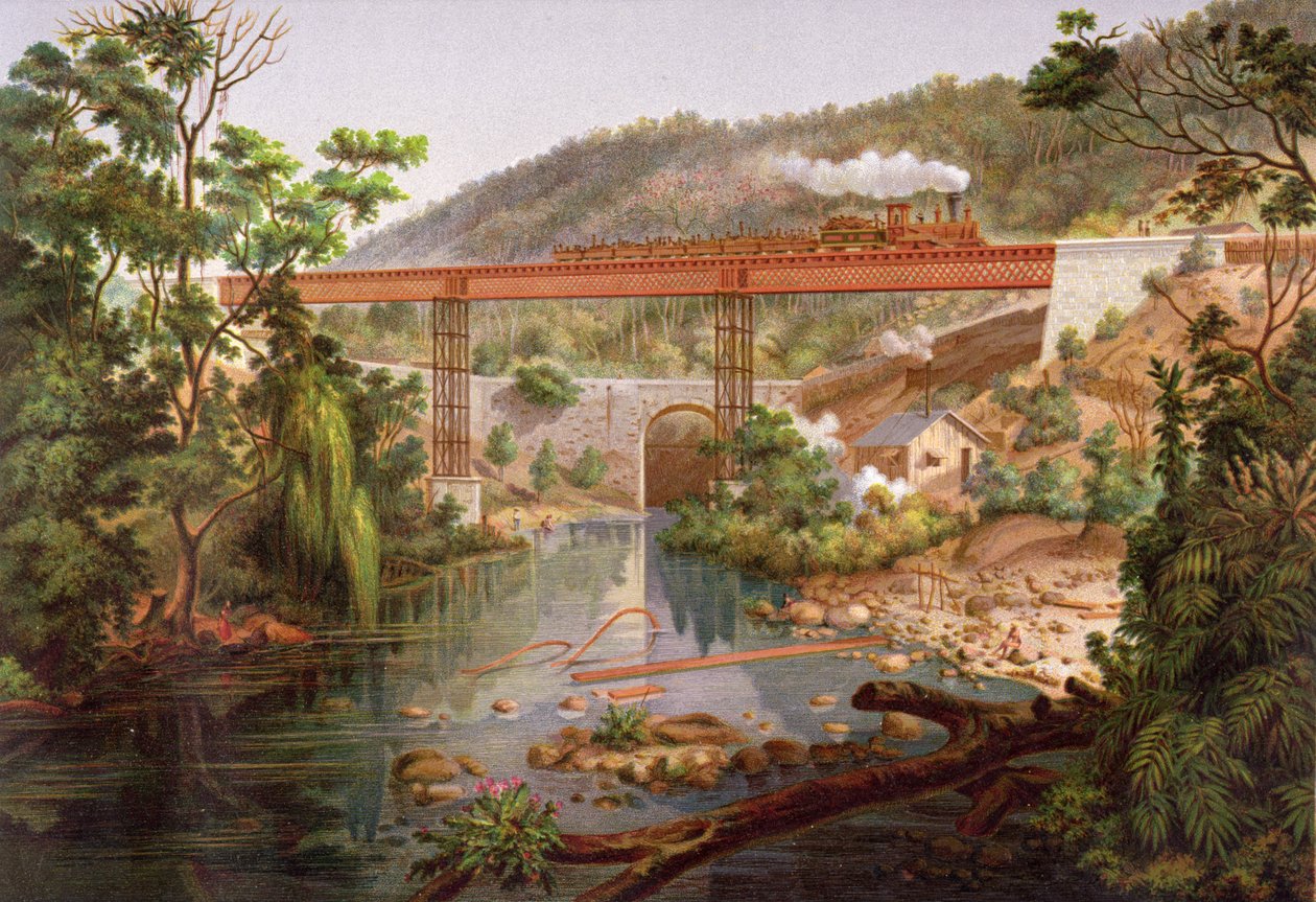 Eisenbahnbrücke bei Atoyac, aus 