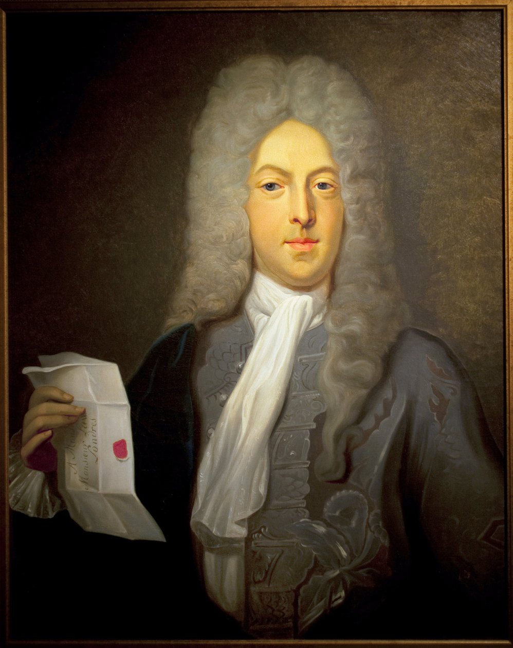 Porträt von John Law (1671-1729), schottischer Finanzier und Finanzkontrolleur in Frankreich von Casimir de Balthasar
