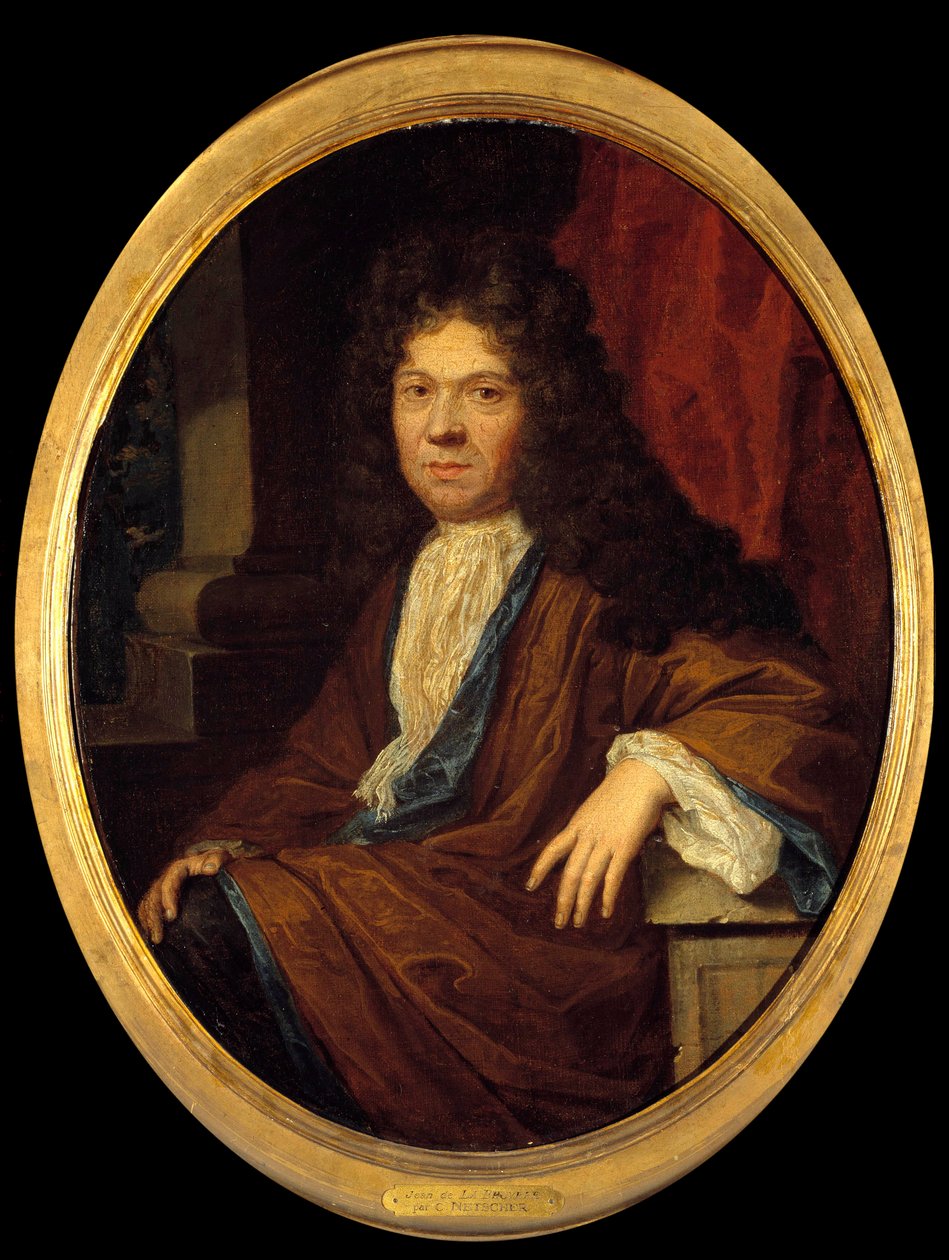Porträt von Jean de la Bruyère (1645-1696), französischer Moralist. Gemälde zugeschrieben Caspar Netscher (1639-1684) 17. Jahrhundert von Caspar (attr. to) Netscher