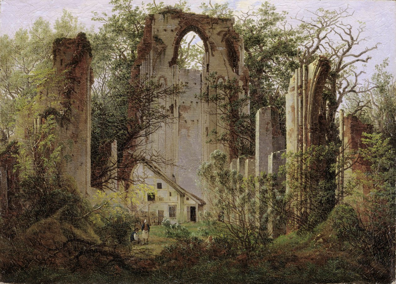 Klosterruine Eldena bei Greifswald, ca. 1825 von Caspar David Friedrich