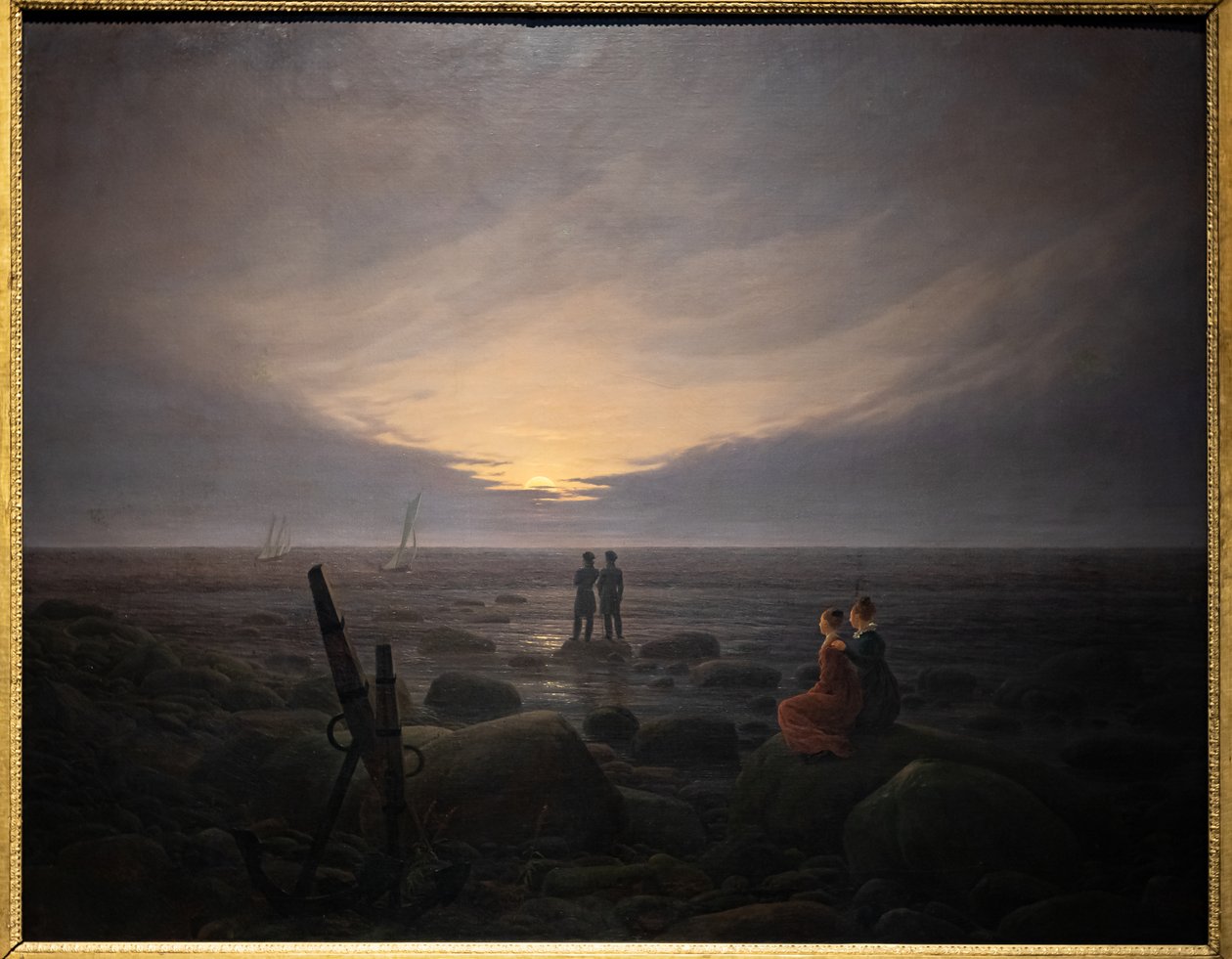 Mondaufgang über dem Meer von Caspar David Friedrich