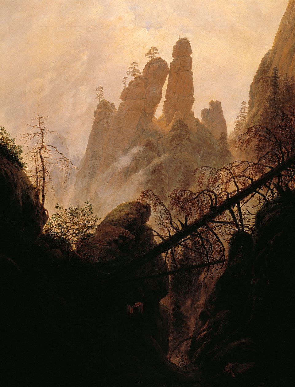 Felsenschlucht, von Caspar David Friedrich von Caspar David Friedrich