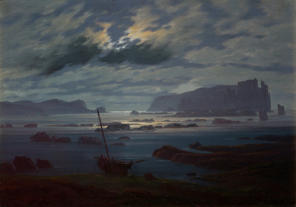Die Nordsee im Mondlicht von Caspar David Friedrich