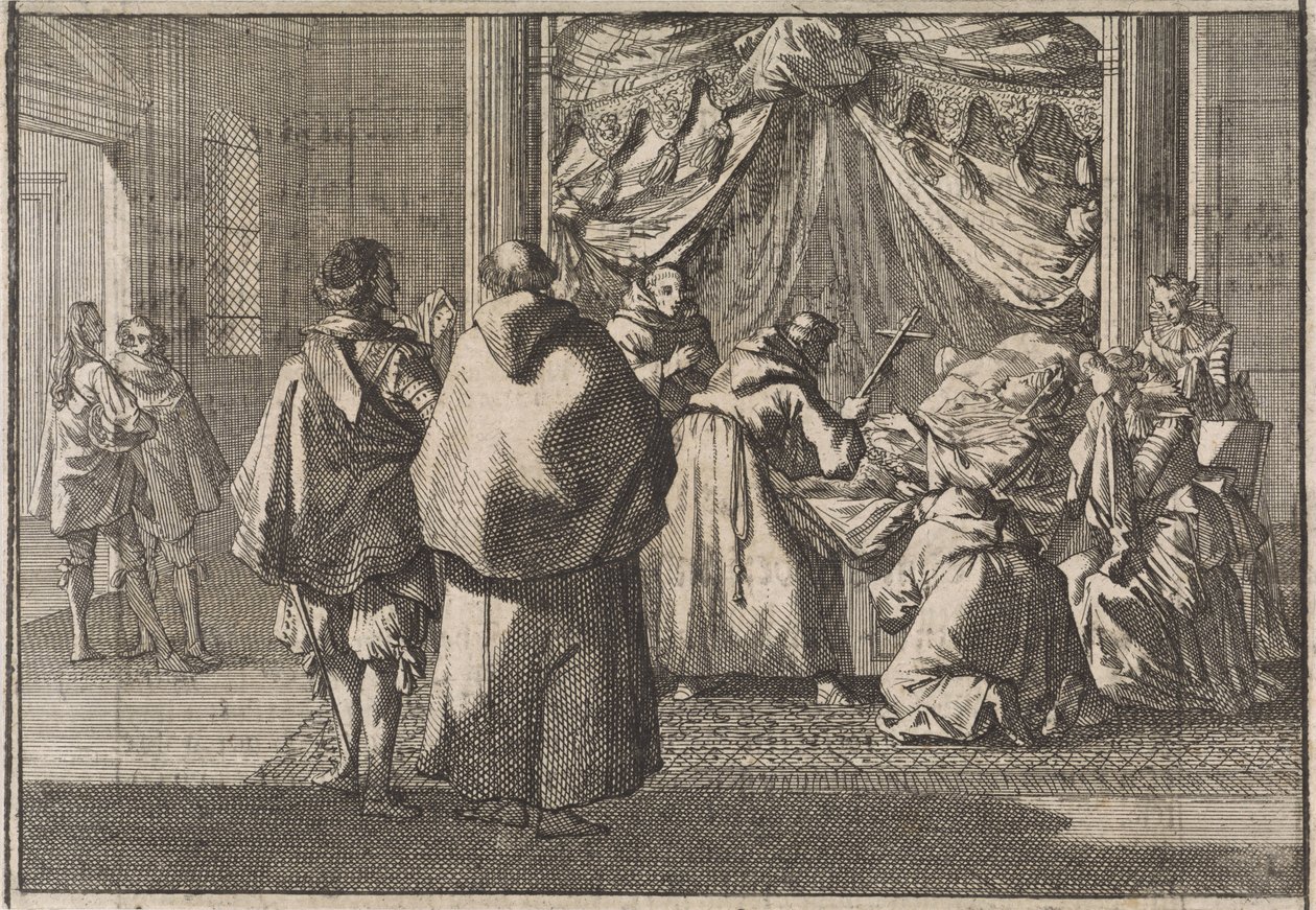 Tod der Infantin Isabella, Statthalterin der Niederlande, in Brüssel, 1633 von Caspar Luyken (attributed to)