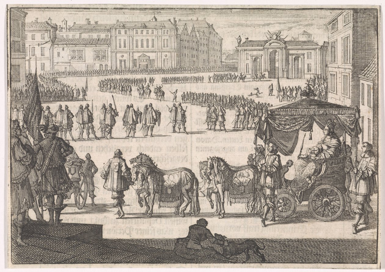 Krönung von Christina, Königin von Schweden in Stockholm, 1650 von Caspar Luyken (attributed to)
