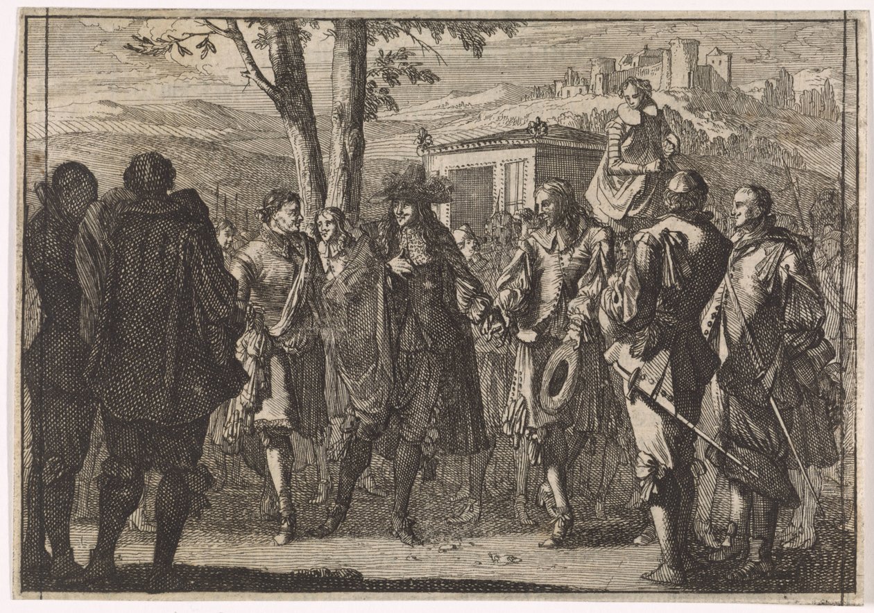 König Karl I. von England wird von englischen Soldaten gefangen genommen, 1647 von Caspar Luyken (attributed to)