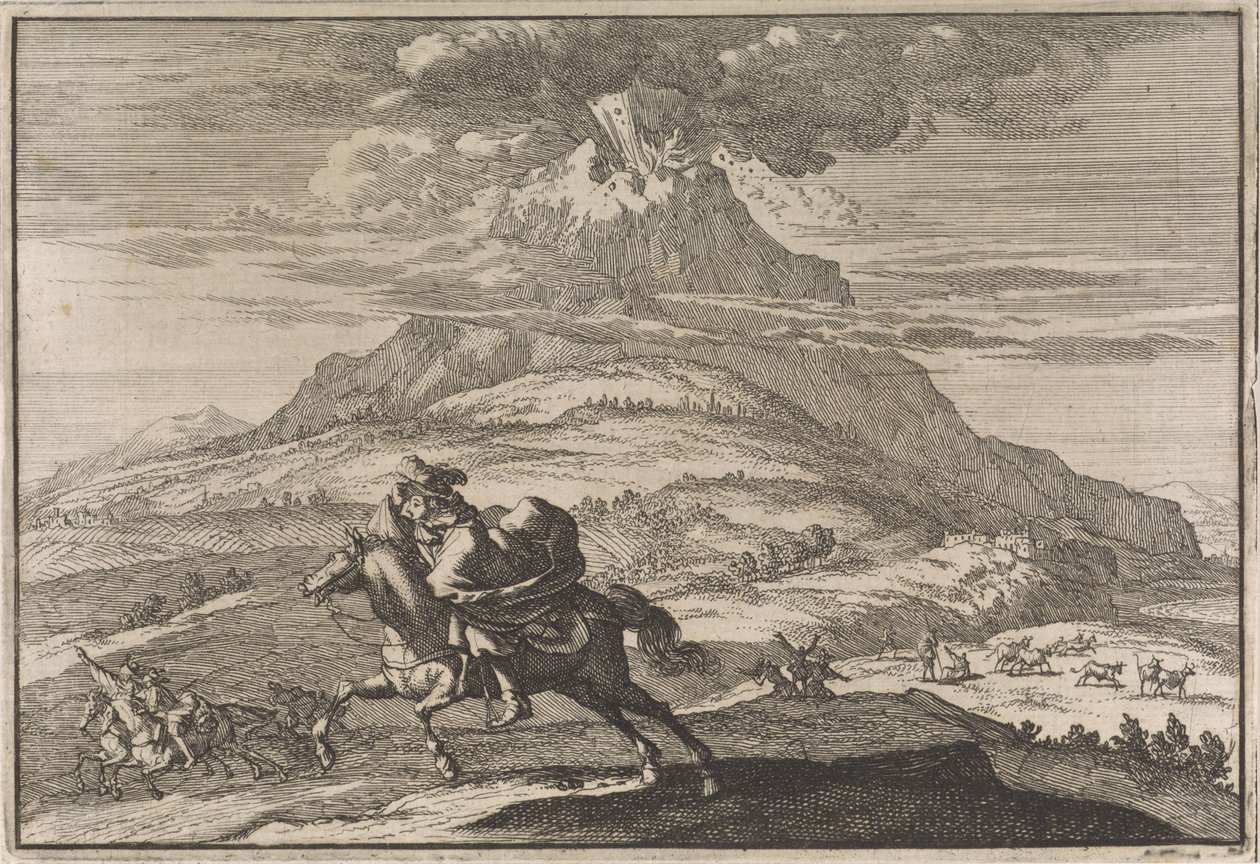 Ausbruch des Vulkans Vesuv, 1631 von Caspar Luyken (attributed to)