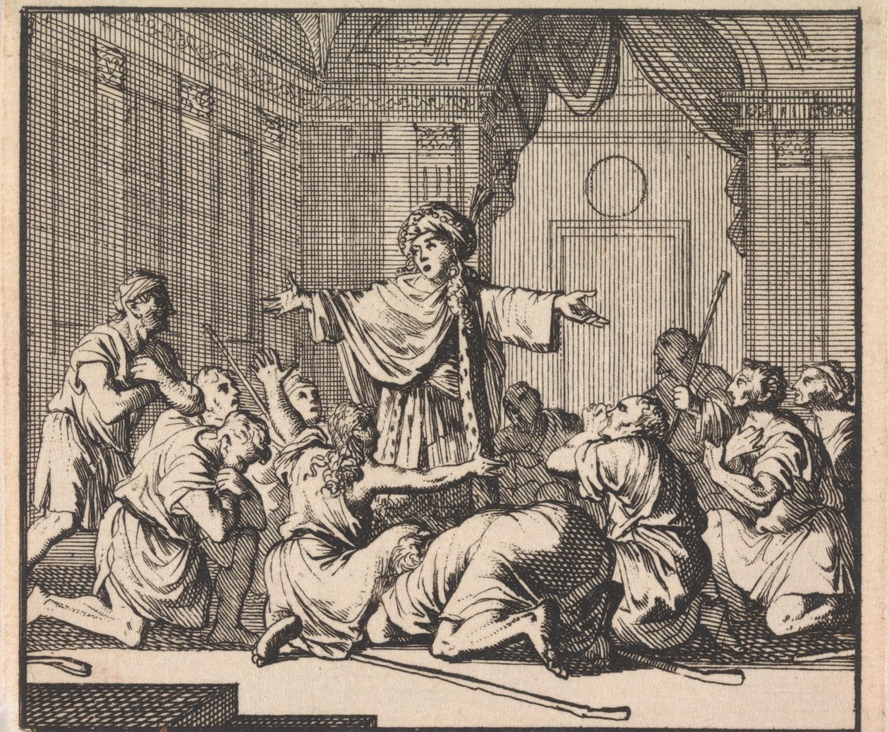 Joseph gibt sich seinen Brüdern zu erkennen von Caspar Luyken