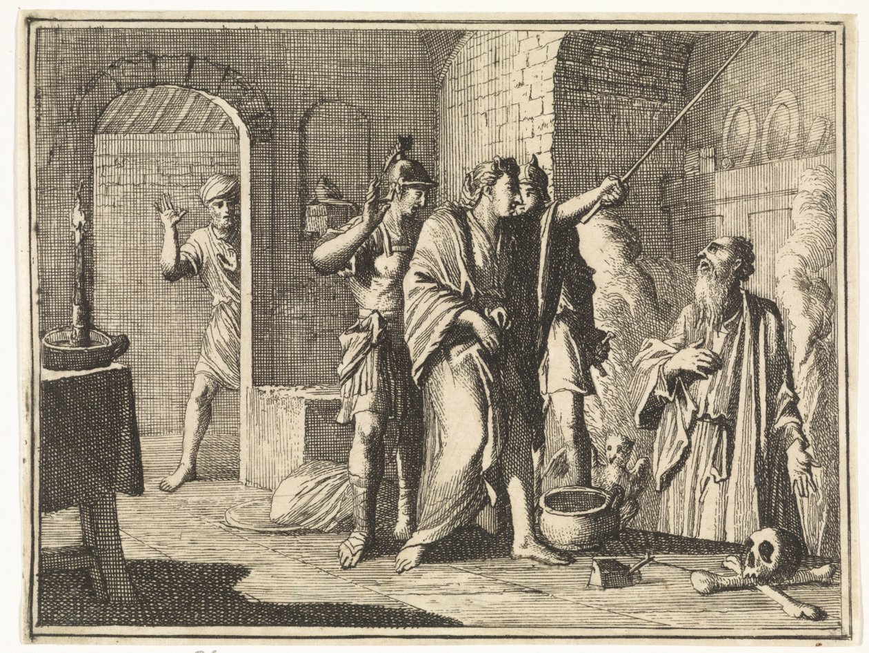 Saul bei der Hexe von Endor von Caspar Luyken