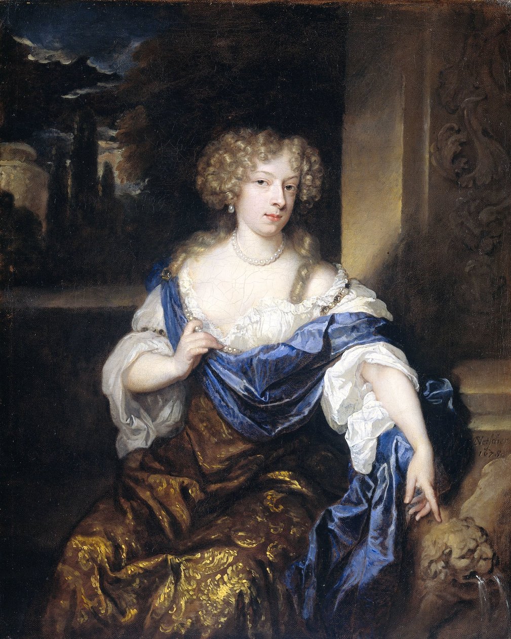 Porträt von Helena Ctaharina de Witte (1661-95), Ehefrau von Iman Mogge, Herr von Haamstede von Caspar Netscher