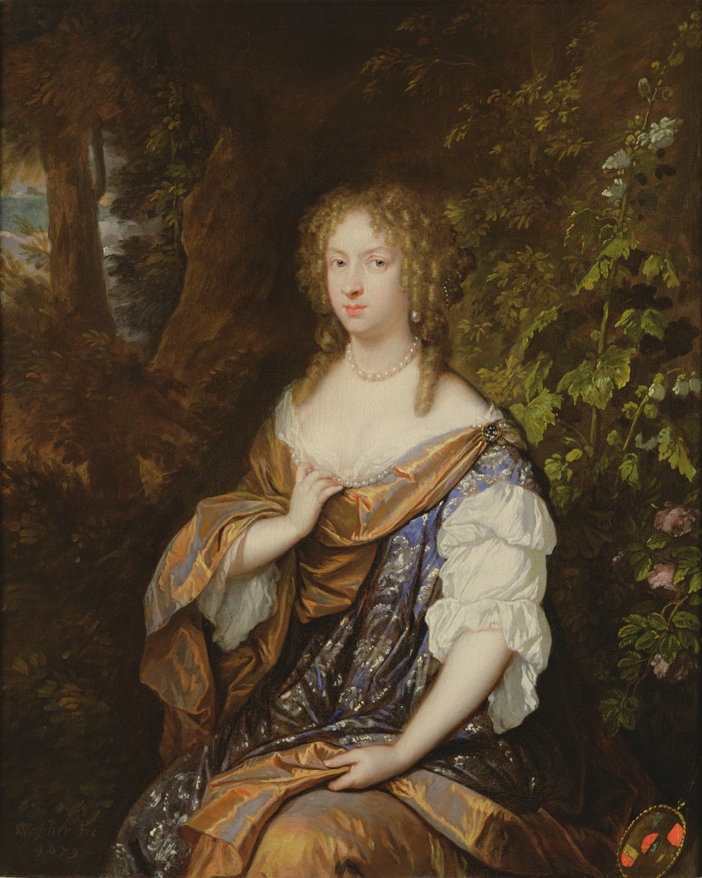Porträt von Sara Nuyts, Ehefrau von Lambert Witsen von Caspar Netscher