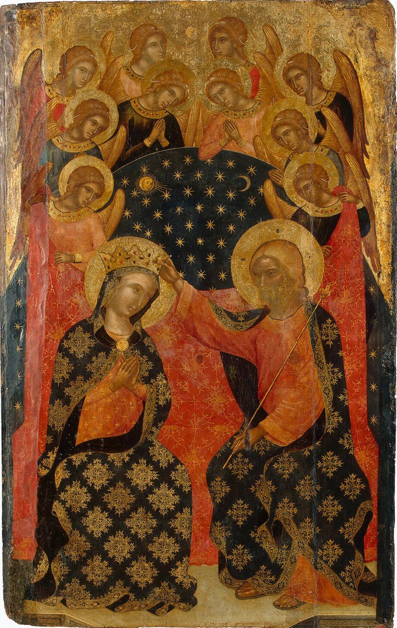 Die Krönung der Jungfrau, 1360er von Caterino Veneziano I
