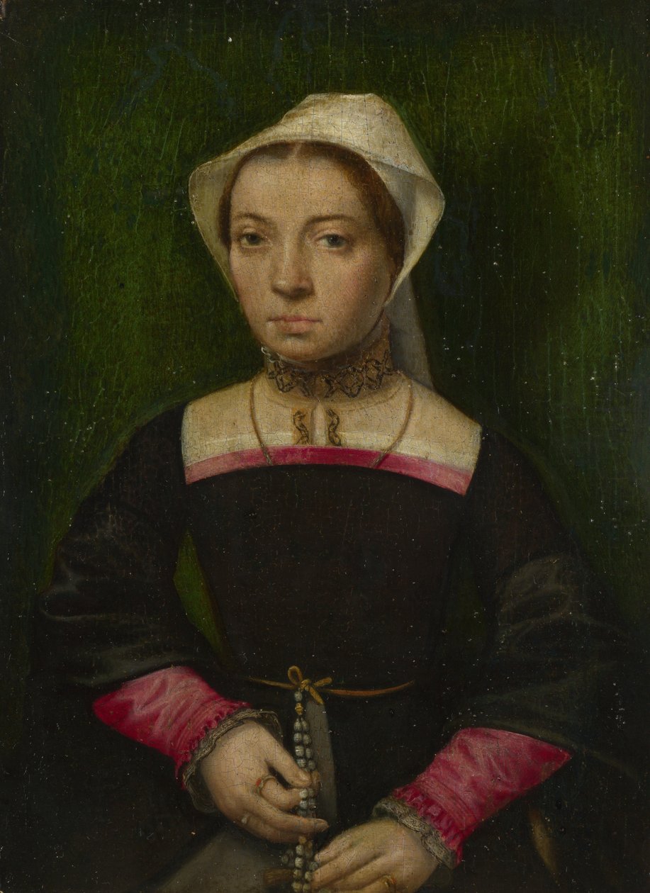 Eine Dame mit einem Rosenkranz, ca. 1550 von Catharina van Hemessen