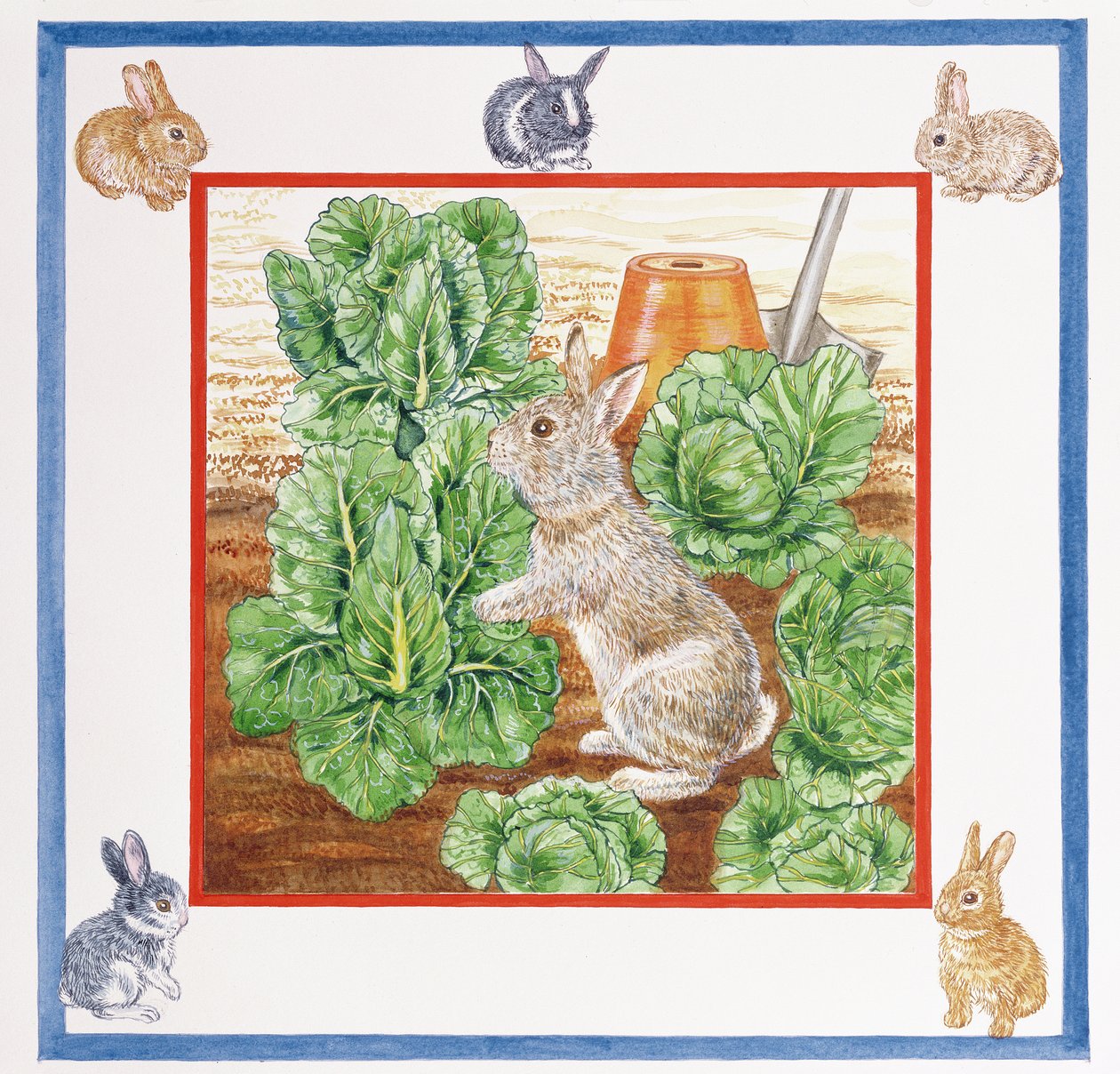 Ein Kaninchen im Kohlbeet von Catherine Bradbury