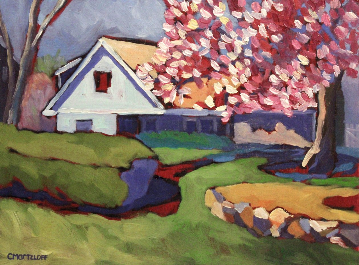 Die rosa Magnolie, 2018 von Catherine J Martzloff