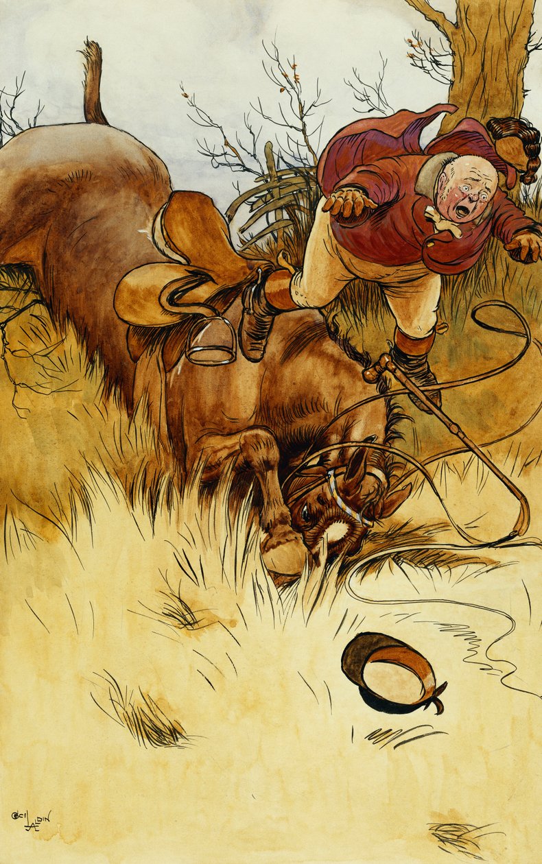 Ein Sturz ist eine schreckliche Sache von Cecil Charles Windsor Aldin
