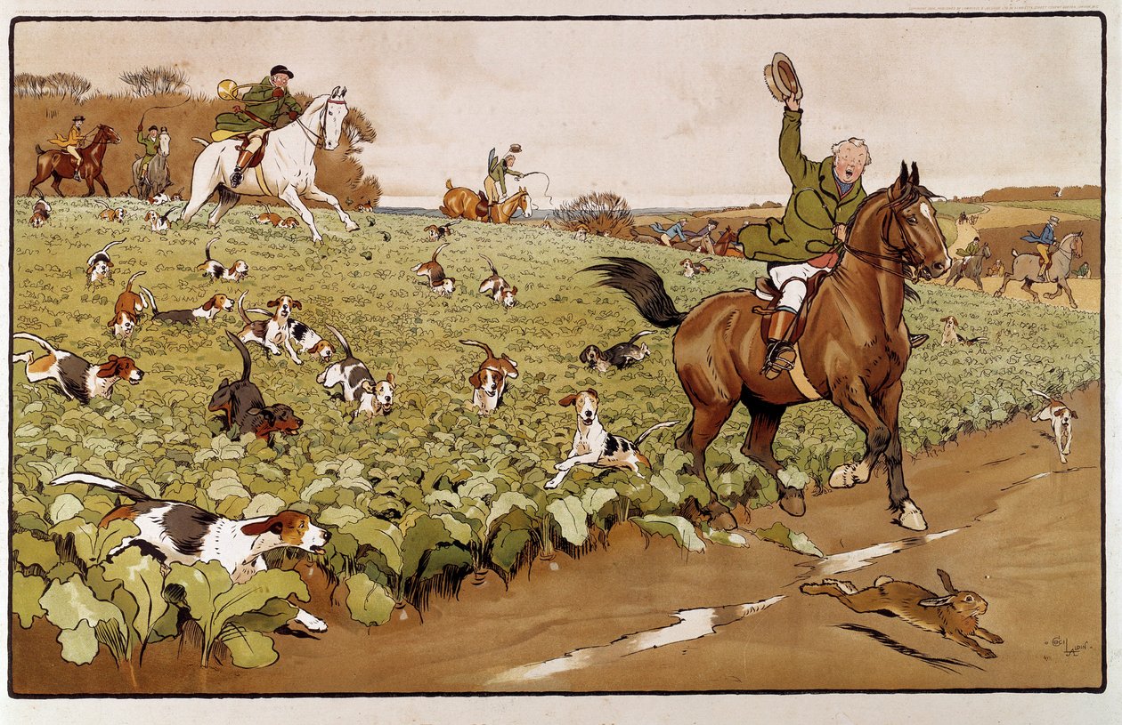 Aquarell von Cecil Aldin von Cecil Charles Windsor Aldin