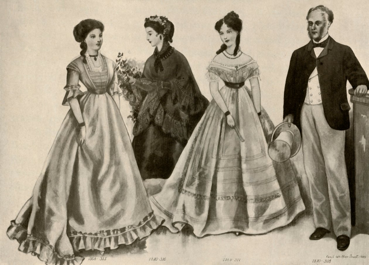Kleidung von 1860-1870, 1907, 1937 von Cecil W. Trout
