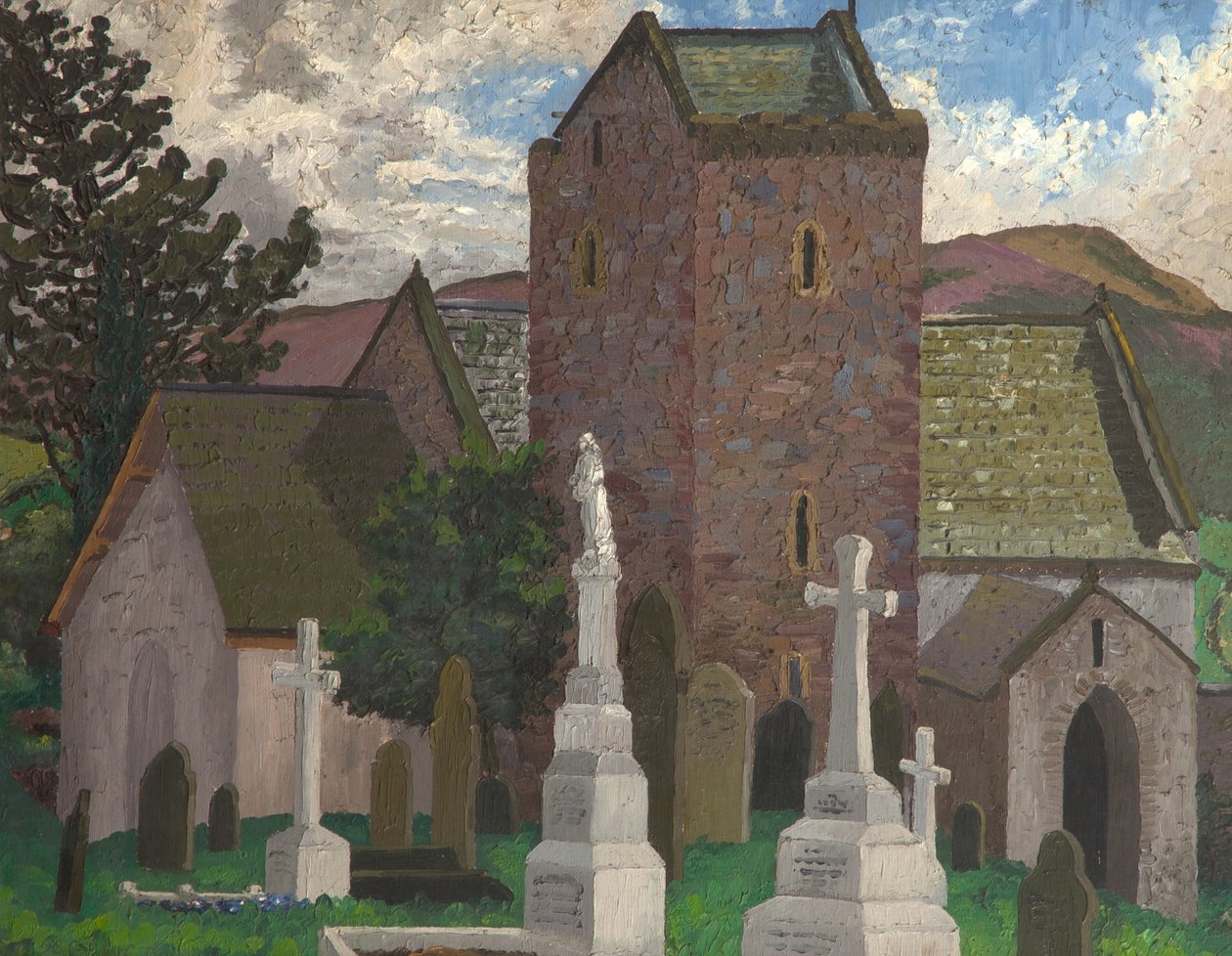 Llangenith Kirche, Südwales, ca. 1930 von Cedric Morris
