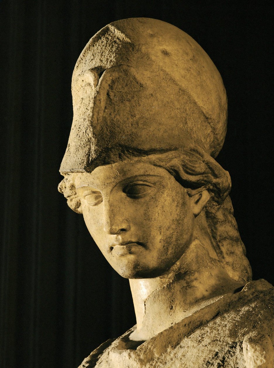 Kopf der Athena mit Kiste und Erechthonios-Schlange von Cephisodotus the Younger